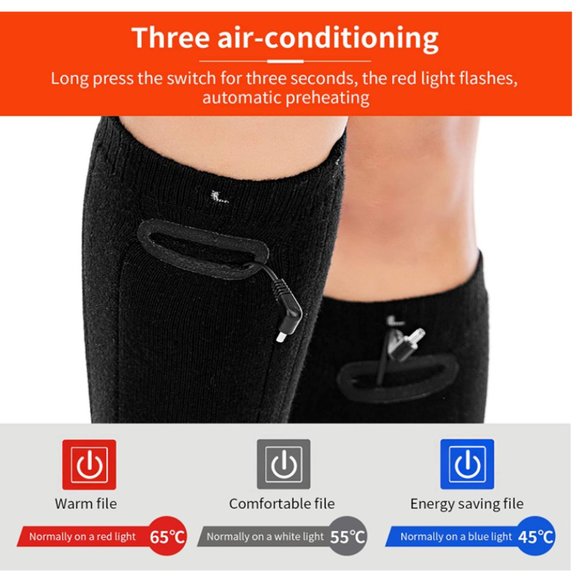 MEN'S OUTDOOR HEATED SOCKS 3-HEAT SETTINGS - Picture 6 of 6